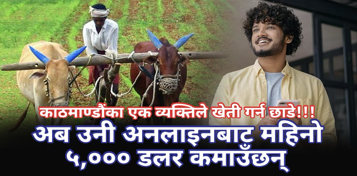 काठमाडौंका व्यक्तिले खेतीपाती छाडे!!! अब उनी अनलाइनबाट महिनामा ५,००० अमेरिकी डलर कमाउँछन् — यस्तो सीप प्रयोग गरेर जसबारे कोही कुरा गर्दैन ।